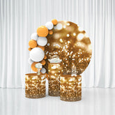 Golden Bokeh Funkeln Glücklich Geburtstag Hintergrund Bausatz